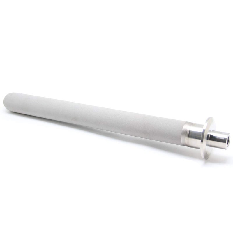 QiiMii Stainless Steel 1.5" Tri-Clamp Aeration Stone, 2 Micron, 12" Length, 1/4" NPT Female CO2 Inlet - Image 1